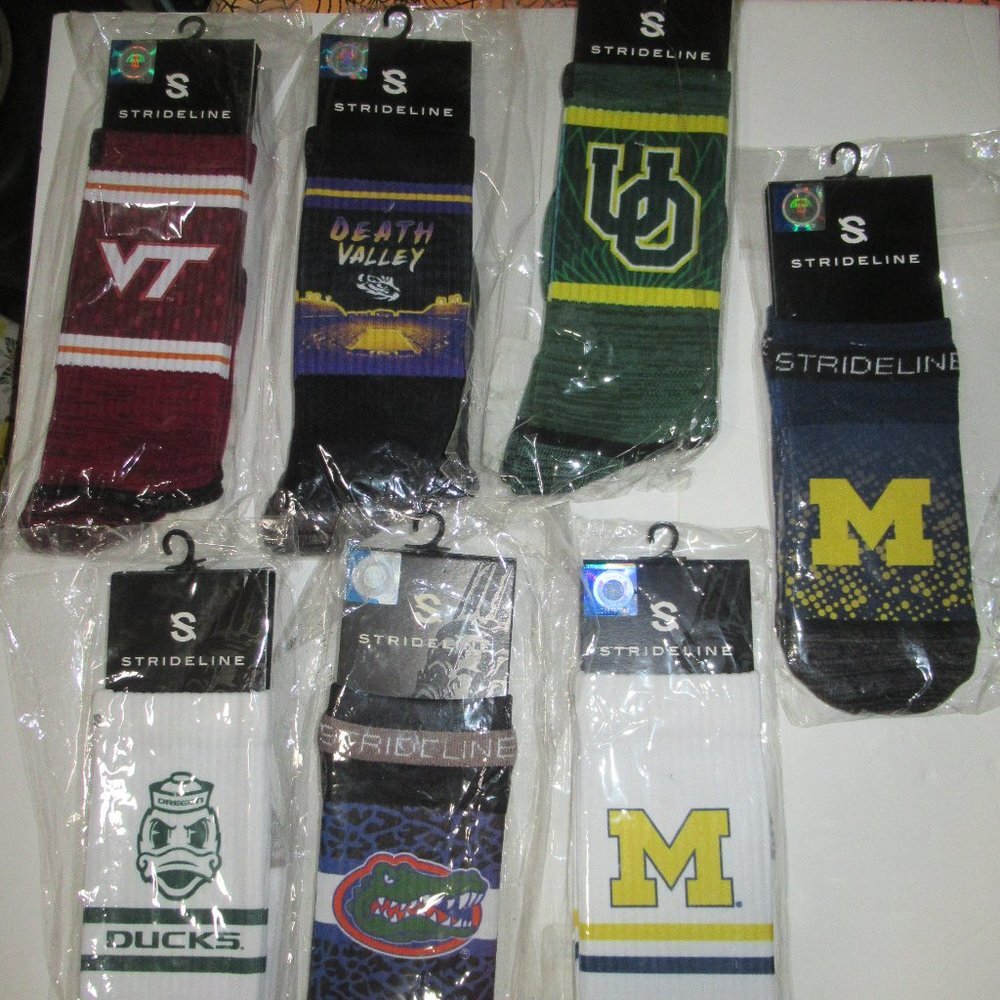Strideline Crew Ankle Socks Collegiate NWT